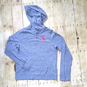 Abercrombie Boys S Hooded T Shirt S 8/10 LS Blue